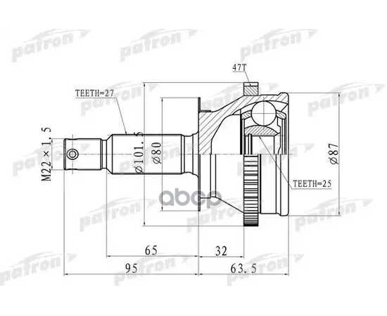 Купить ШРУС НАРУЖН HYUNDAI: SONATA 02-04 PCV8728