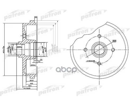 Купить БАРАБАН ТОРМОЗНОЙ ЗАДН PDR1184