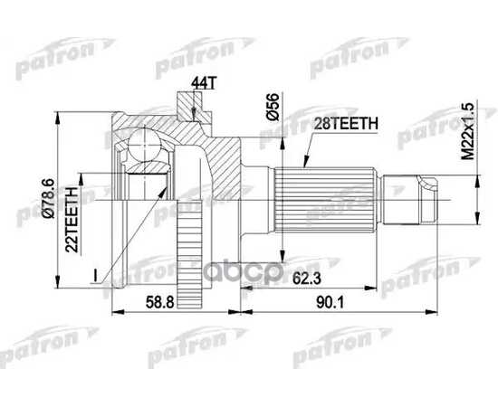 Купить ШРУС НАРУЖН КОМПЛ. PCV3850A