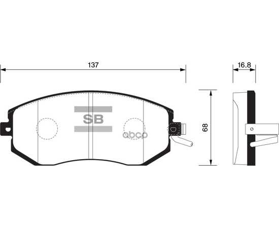 Купить КОЛОДКИ ТОРМОЗНЫЕ ПЕРЕДНИЕ SANGSIN BRAKE SP1553