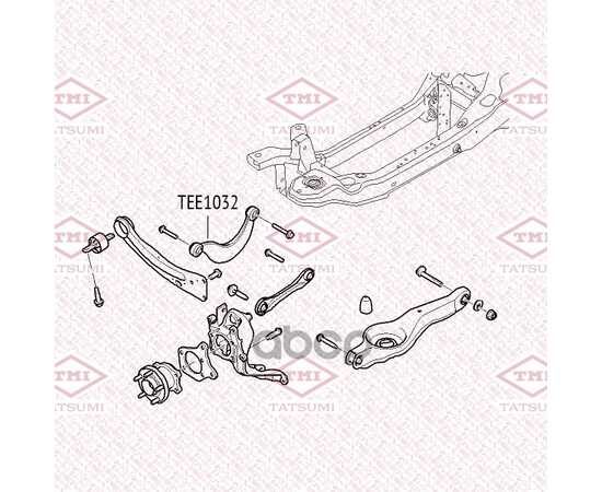 Купить РЫЧАГ ЗАДНЕЙ ПОДВЕСКИ ВЕРХНИЙ L/R FORD FOCUS/C-MAX 98->MAZDA 3/5 03->VOLVO C30/S40/V50 04-> TATSUMI TEE1032