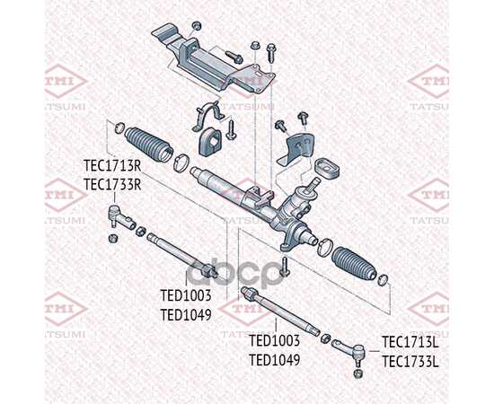 Купить НАКОНЕЧНИК РУЛЕВОЙ ТЯГИ L AUDI A3 03->SKODA OCTAVIA/SUPERB/YETI 04->VW PASSAT/CC/GOLF/JETTA/TIGUAN/TOURAN 03-> TATSUMI TEC1713L