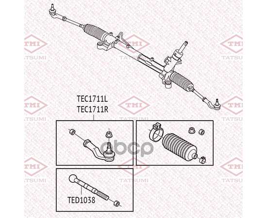 Купить НАКОНЕЧНИК РУЛЕВОЙ ТЯГИ L FORD FOCUS/C-MAX 03->VOLVO C30/C70/S40/V50 04-> TATSUMI TEC1711L