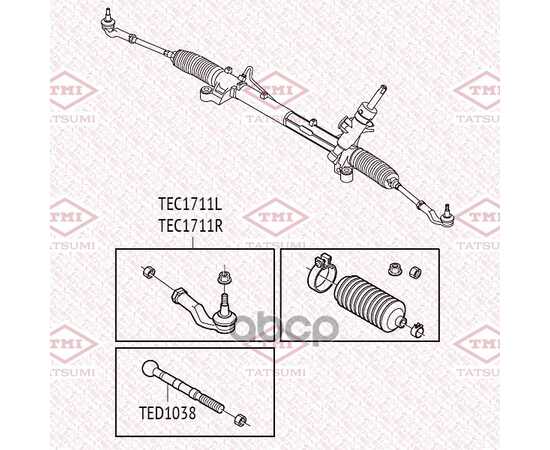 Купить НАКОНЕЧНИК РУЛЕВОЙ ТЯГИ R FORD FOCUS/C-MAX 03->VOLVO C30/C70/S40/V50 04-> TATSUMI TEC1711R