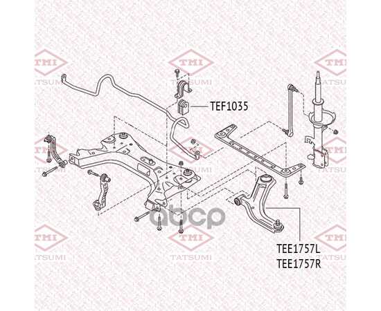 Купить РЫЧАГ ПЕРЕДНЕЙ ПОДВЕСКИ НИЖНИЙ L NISSAN TIIDA 07- TEE1757L