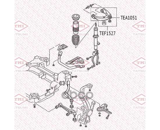 Купить САЙЛЕНТБЛОК ПЕРЕДНЕГО ВЕРХНЕГО РЫЧАГА MAZDA 6 ->08 TATSUMI TEF1527