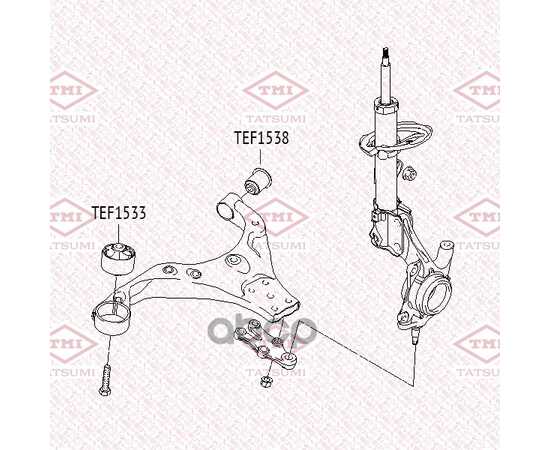 Купить САЙЛЕНТБЛОК ПЕРЕДНЕГО РЫЧАГА ЗАДНИЙ HYUNDAI TUCSON ->10 TATSUMI TEF1533
