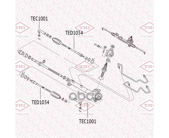 Купить НАКОНЕЧНИК РУЛЕВОЙ ТЯГИ L/R NISSAN X-TRAIL 00-> TATSUMI TEC1001