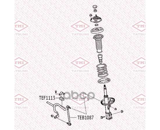 Купить ТЯГА СТАБИЛИЗАТОРА ПЕРЕДНЯЯ L/R TOYOTA AVENSIS/COROLLA/PRIUS 00-> TATSUMI TEB1087