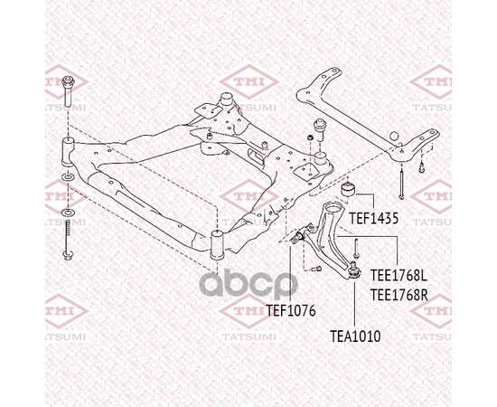 Купить САЙЛЕНТБЛОК ПЕРЕДНЕГО РЫЧАГА ЗАДНИЙ NISSAN QASHQAI 06- TEF1435