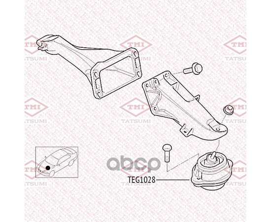 Купить ОПОРА ДВИГАТЕЛЯ ПЕРЕДНЯЯ BMW X5(E53) 00-> TATSUMI TEG1028