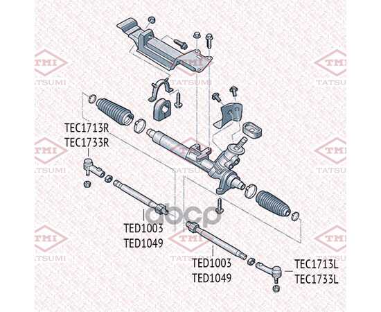 Купить НАКОНЕЧНИК РУЛЕВОЙ ТЯГИ R AUDI A3 03->SKODA OCTAVIA/SUPERB/YETI 04->VW PASSAT/CC/GOLF/JETTA/TIGUAN/TOURAN 03-> TATSUMI TEC1713R