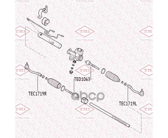 Купить НАКОНЕЧНИК РУЛЕВОЙ ТЯГИ R HYUNDAI SOLARIS 11->KIA RIO 11-> TATSUMI TEC1719R