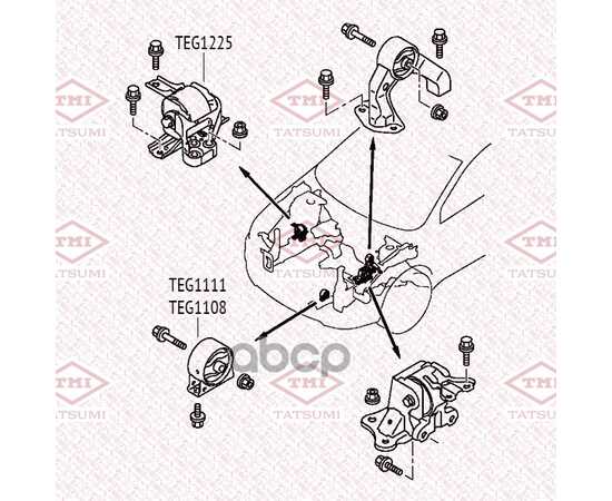 Купить ОПОРА ДВИГАТЕЛЯ ПЕРЕДНЯЯ MITSUBISHI LANCER 07-> TATSUMI TEG1111