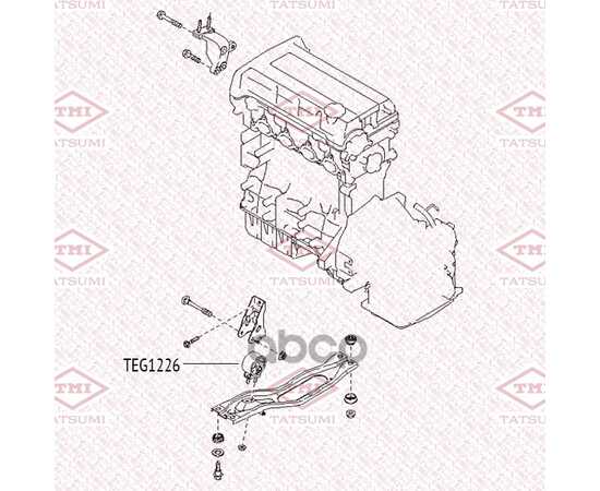 Купить ОПОРА ДВИГАТЕЛЯ ПЕРЕДНЯЯ KIA CARENS/SHUMA/SEPHIA/MENTOR/SPECTRA 97-> TATSUMI TEG1226
