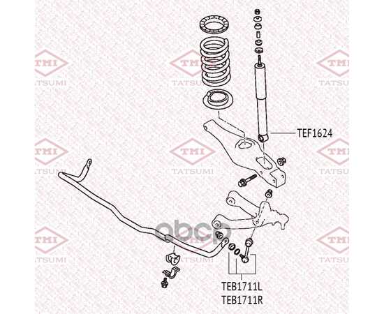 Купить ТЯГА СТАБИЛИЗАТОРА ЗАДНЯЯ R MITSUBISHI PAJERO 06-> TATSUMI TEB1711R