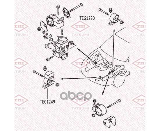 Купить ОПОРА ДВИГАТЕЛЯ ПЕРЕДНЯЯ MITSUBISHI CARISMA 95-> TATSUMI TEG1249