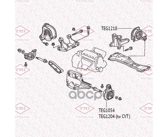 Купить ОПОРА ДВИГАТЕЛЯ ЗАДНЯЯ HONDA HR-V 99-> TATSUMI TEG1218