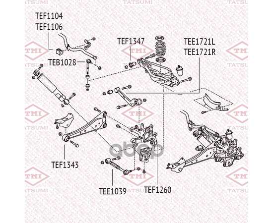 Купить РЫЧАГ ЗАДНЕЙ ПОДВЕСКИ ВЕРХНИЙ R TOYOTA RAV4 05-LEXUS NX 14- TEE1721R