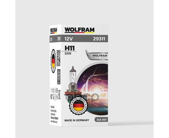 Купить ЛАМПА 12V H11 55W PGJ19-2 WOLFRAM HALOGEN BULB 1 ШТ. КАРТОН 29311