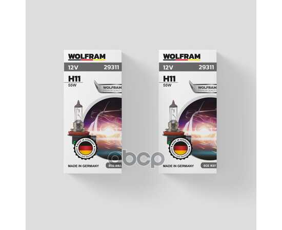 Купить ЛАМПА 12V H11 55W PGJ19-2 WOLFRAM HALOGEN BULB 1 ШТ. КАРТОН 29311