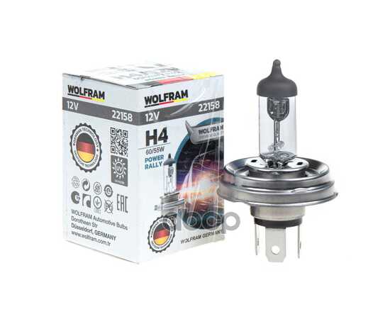 Купить ЛАМПА 12V H4 60/55W P45T WOLFRAM HALOGEN BULB 1 ШТ. КАРТОН 22158