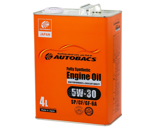 Купить МАСЛО МОТОРНОЕ AUTOBACS ENGINE OIL 5W-30 SP/CF GF-6A 4Л A00032238