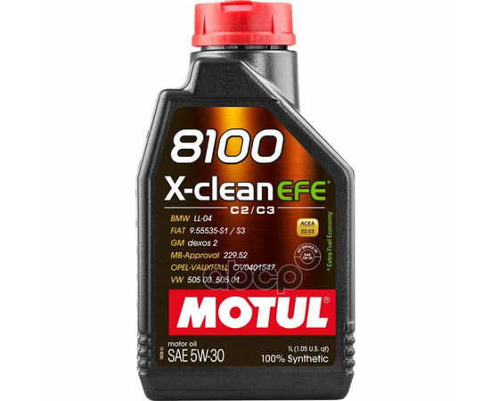 Купить МОТОРНОЕ МАСЛО MOTUL 8100 X-СLEAN EFE 5W-30 1Л (109470) 111687