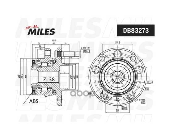 Купить СТУПИЦА КОЛЕСА ПЕРЕДНЯЯ/ЗАДНЯЯ С ПОДШИПНИКОМ FORD EXPLORER 10- DB83273