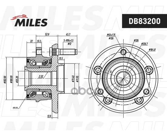 Купить СТУПИЦА КОЛЕСА ПЕРЕДНЯЯ С ПОДШИПНИКОМ С ABS (5*127,Z32) JEEP GRAND CHEROKEE IV (WK WK2)/DODGE DURANGO III (WD)10-. DB83200