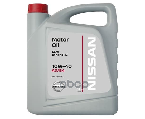 Купить МАСЛО МОТОРНОЕ ПОЛУСИНТЕТИЧЕСКОЕ NISSAN MOTOR OIL 10W-40 5Л (KE900-99942) KE900-99942R