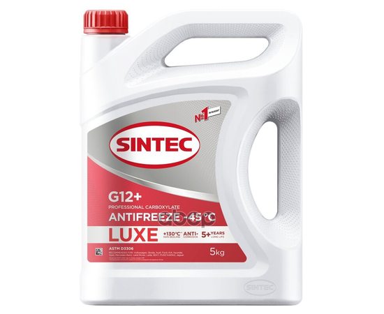 Купить АНТИФРИЗ SINTEC ANTIFREEZE LUXE G12+ RED -45 5КГ 990560