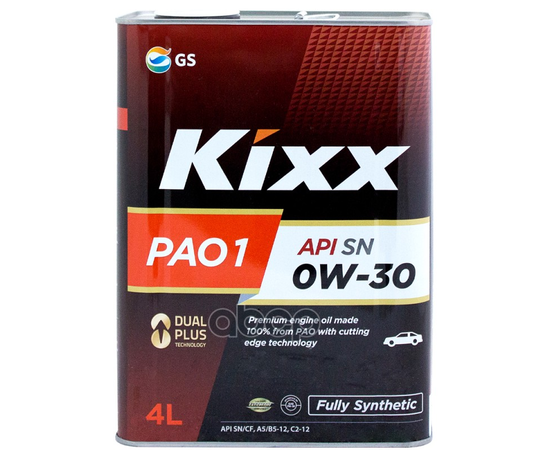 Купить МАСЛО МОТОРНОЕ KIXX PAO 1 0W-30 API SР 4Л (L202044TE1)  L208144TE1