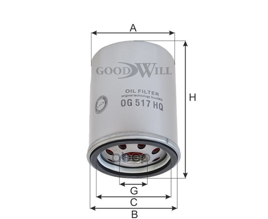 Купить ФИЛЬТР МАСЛЯНЫЙ ДВИГАТЕЛЯ OG517HQ
