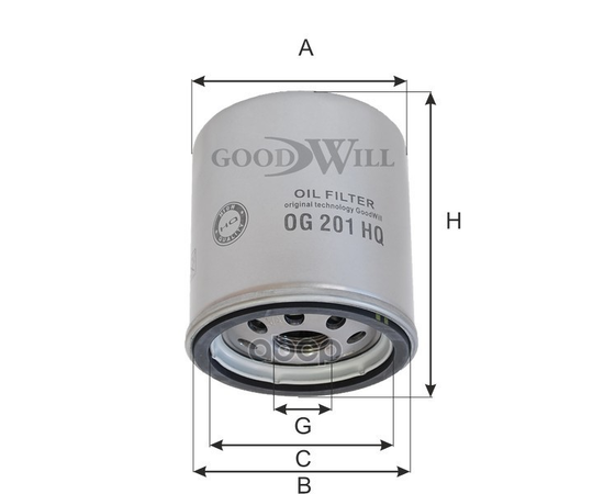 Купить ФИЛЬТР МАСЛЯНЫЙ ДВИГАТЕЛЯ OG201HQ