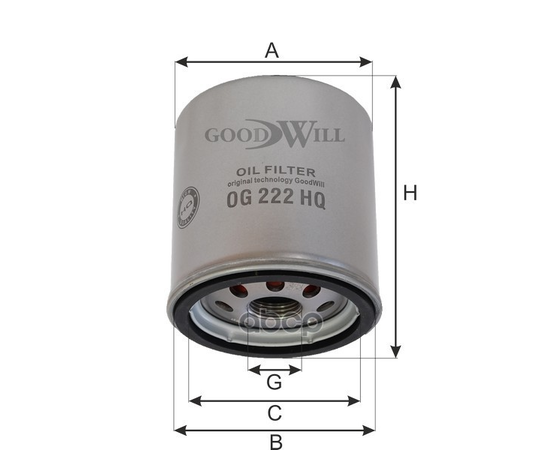 Купить ФИЛЬТР МАСЛЯНЫЙ ДВИГАТЕЛЯ OG222HQ