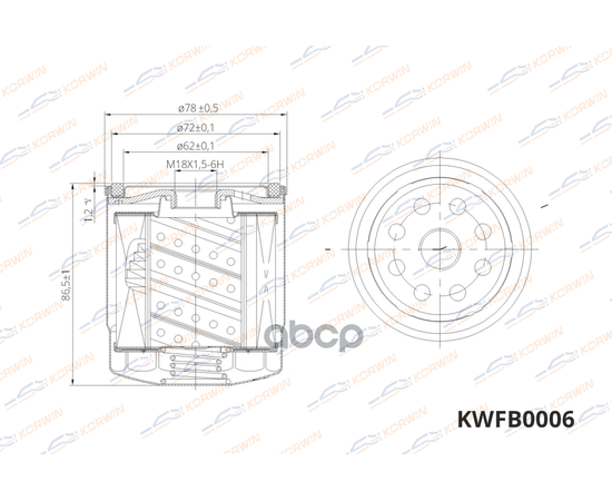 Купить ФИЛЬТР МАСЛЯНЫЙ KORWIN GENERAL MOTORS (W 712/75) KWFB0006