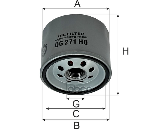 Купить ФИЛЬТР МАСЛЯНЫЙ ДВИГАТЕЛЯ OG271HQ