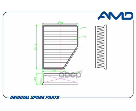 Купить ФИЛЬТР ВОЗДУШНЫЙ 13718691835/AMD.FA438 AMD
