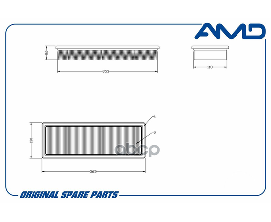 Купить ФИЛЬТР ВОЗДУШНЫЙ 13717561235/AMD.FA614 AMD