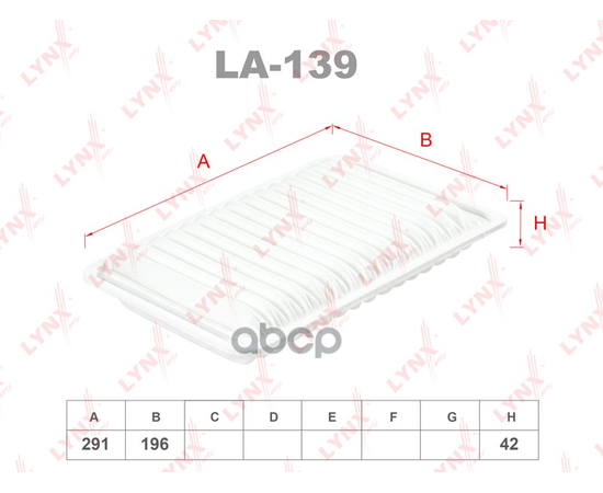 Купить ФИЛЬТР ВОЗДУШНЫЙ ПОДХОДИТ ДЛЯ TOYOTA CAMRY 2.4 01, LEXUS RX350 06 LA-139