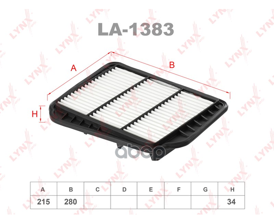 Купить ФИЛЬТР ВОЗДУШНЫЙ ПОДХОДИТ ДЛЯ DAEWOO LACETTI 1.4-1.8 05/NUBIRIA 1.6/1.8/2.0D 05 LA-1383