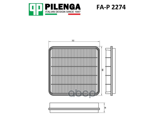 Купить ФИЛЬТР ВОЗДУШНЫЙ 4,5D TOYOTA LAND CRUISER 4.5D 08- FA-P2274