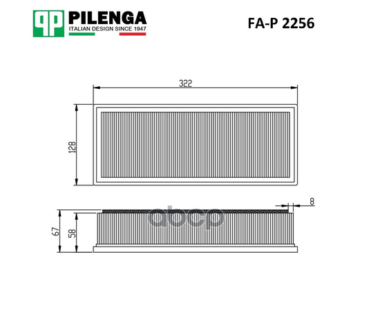 Купить ФИЛЬТР ВОЗДУШНЫЙ, AUDI FA-P2256
