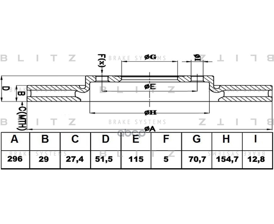 Купить ДИСК ТОРМОЗНОЙ ПЕРЕДНИЙ ВЕНТИЛИРУЕМЫЙ CHEVROLET CAPTIVA 06-OPEL ANTARA 06- BS0227