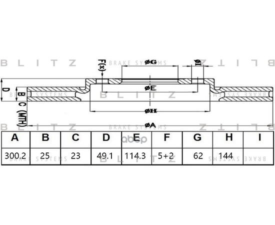 Купить ДИСК ТОРМОЗНОЙ ПЕРЕДНИЙ ВЕНТИЛИРУЕМЫЙ LIFAN X60/X70 11- BS0480