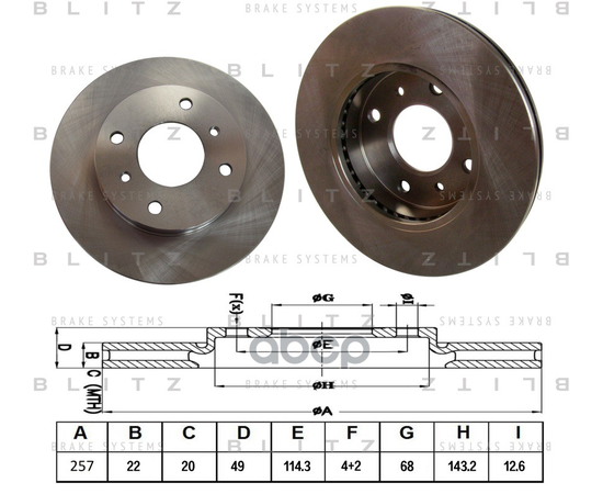 Купить ДИСК ТОРМОЗНОЙ ПЕРЕДНИЙ ВЕНТИЛИРУЕМЫЙ NISSAN PRIMERA 90- BS0132