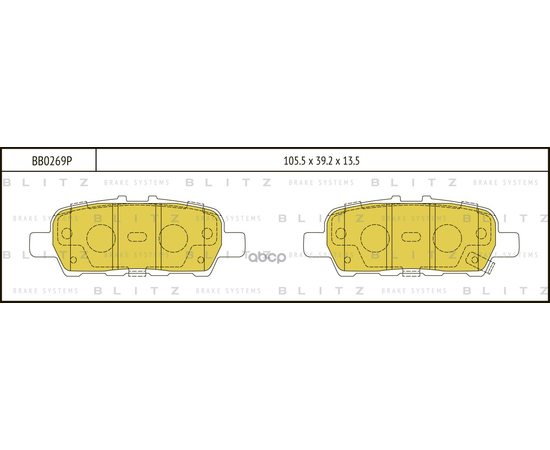 Купить КОЛОДКИ ТОРМОЗНЫЕ ДИСКОВЫЕ ЗАДНИЕ INFINITY FX35/37/45 03-NISSAN CUBE/JUKE/MURANO/QASHQAI/TEANA/X-TRAIL 01-RENAULT KOLEOS 08- BB0269P