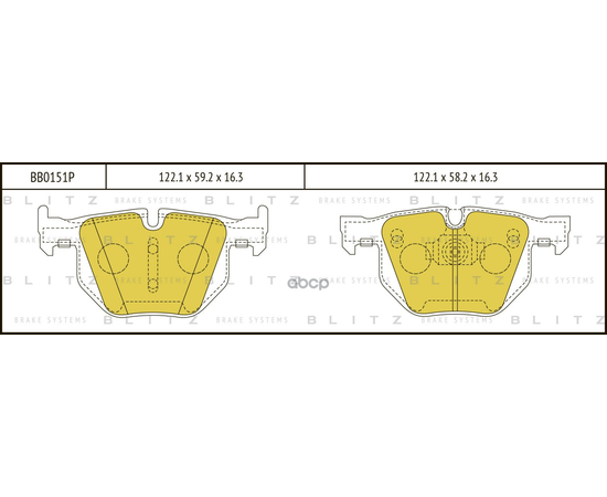 Купить КОЛОДКИ ТОРМОЗНЫЕ ДИСКОВЫЕ ЗАДНИЕ BMW X5(E70,F15)/ X6(E71,F16) 07- BB0151P