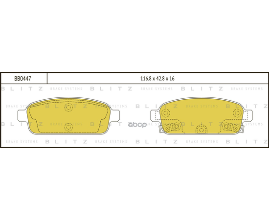 Купить КОЛОДКИ ТОРМОЗНЫЕ ДИСКОВЫЕ ЗАДНИЕ CHEVROLET CRUZE 09-OPEL ASTRA J/MOKKA/ZAFIRA 12- BB0447